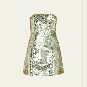 Alice + Olivia Strapless Metallic Dress Size 6